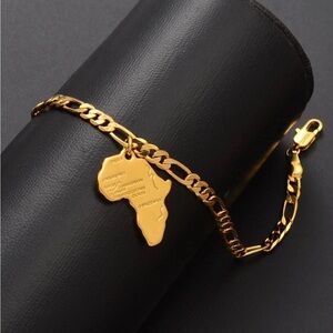 Africa map bracelet